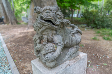 Stone dragons statue