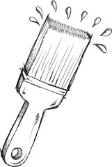 Doodle Sketch Paint Brush Vector Illustration Art 