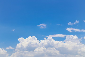 Fototapeta na wymiar White Cloud and Blue Sky in Summer and Spring