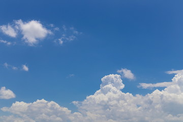 White Cloud and Blue Sky in Summer and Spring