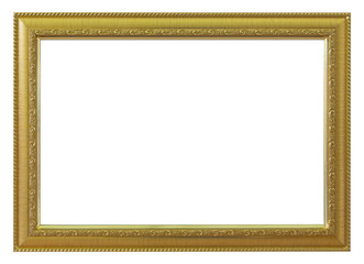 Frame gold and vintage isolated background.