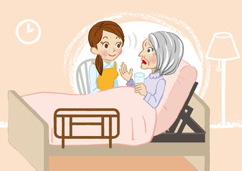 Senior care listening closely