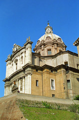 Fototapeta na wymiar Church of Santi Luca de Martina, Rome, Italy