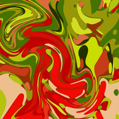 Vector Watercolor Green Red Background
