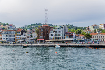 Istanbul, Turkey. View the Bosporus waterfront