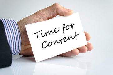 Time for content Concept