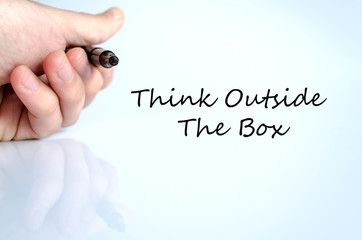 Think outside the box concept