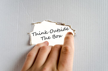 Think outside the box concept