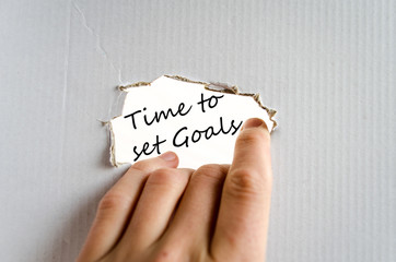 Time to set goals concept