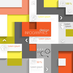 Infographic Template With Place For Your Content. Vector
