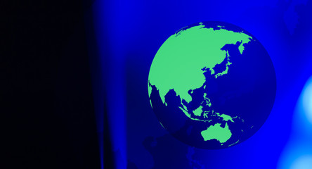 Fototapeta na wymiar Green eco globe symbol background