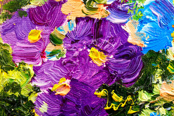 Abstract background. Oil painting - flowers © Fresh Stock