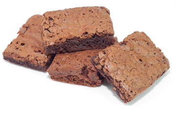 brownies isolated on white