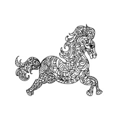 Horse zentangle