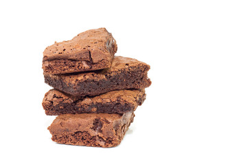brownies isolated on white