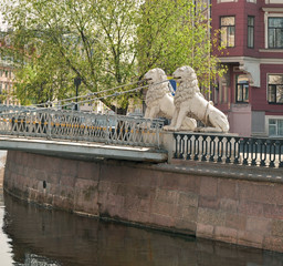 Griboyedov Canal, Lviny Bridge. St. Petersburg, Russia