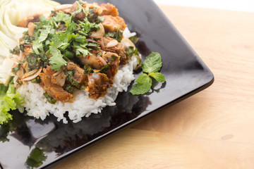 Spicy Fried Pork with Rice