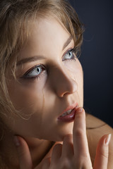 beauty girl cry