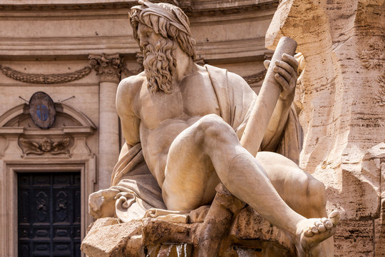 Brunnen auf Piazza Navona in Rom