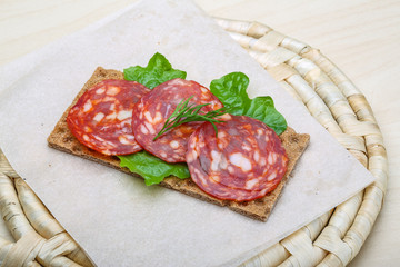 Salami sandwich