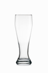 Glass. Empty beer glass isolated on white background