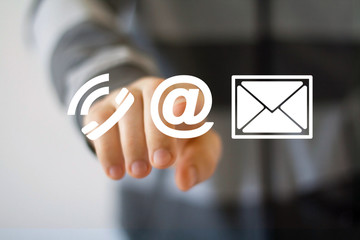 Business button sign messaging mail sending icon