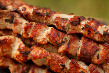 Grilled Barbecue maet pork grill ribs kebabs bbq beef