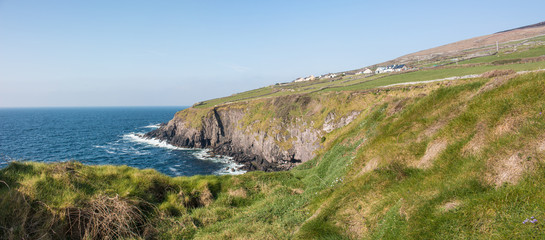 Panoramic View of Cliffs at Dunbeg Fort near Ventry Ireland