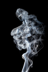 Abstract smoke isolated on dark background