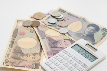 日本円と電卓