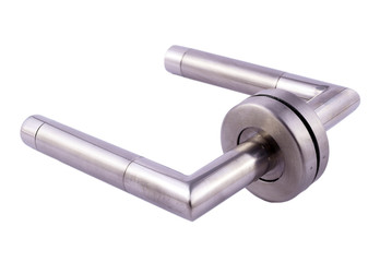 Door handle for silver on a white background