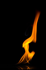 fire flame on dark background