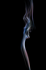 Abstract smoke isolated on dark background
