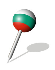 „Bulgarien„ Stecknadel
Vektor-Illustration
