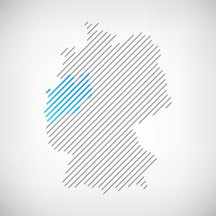 Nordrhein-Westfalen Karte Schraffur