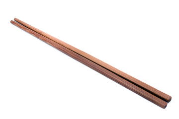 Chopsticks on a white background