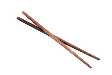 Chopsticks on a white background
