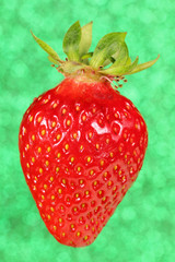 Erdbeere mit Bokeh