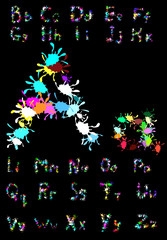 Elegant style font set Vector illustration