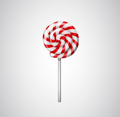 Red strawberry Lollipop. Deliciuous sweet