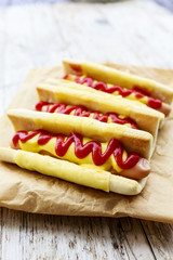 Hot Dog with mustard and ketchup