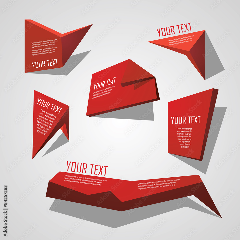 Poster low poly infographic elements with space for your text. 3d