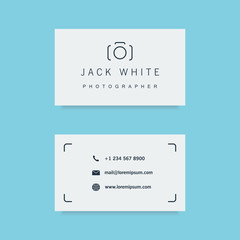 photographer business card template