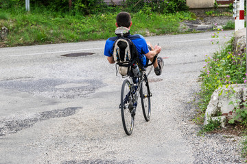 Naklejka premium Cycliste