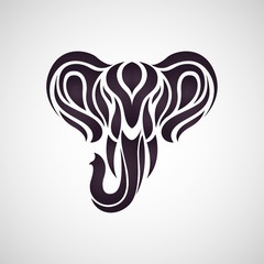 elephant Tattoo logo vector