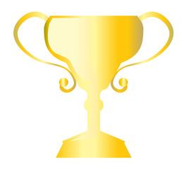 golden trophy vector symbol of the prize illustration