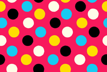Geometric seamless pattern background grungy polka dots