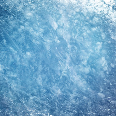 Textured ice blue frozen rink winter background