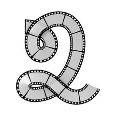 Film strip alphabet letter