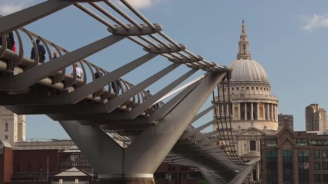 Millennium bridge and St Pauls cathedral